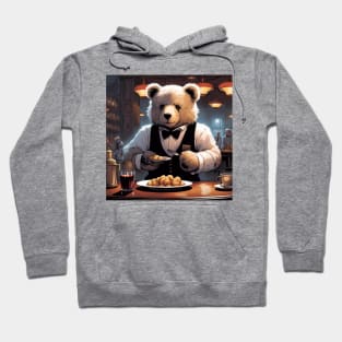 Teddy as a Waiter Hoodie